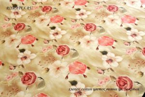 Постельная ткань для детей
 Сатин Цветок вишни