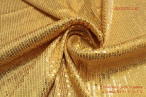 Ткань пайетки цвет золотой